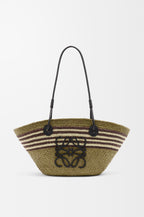 Small Anagram Basket in iraca palm and calfskin