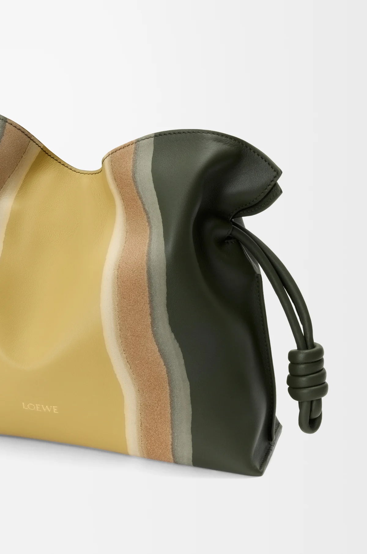 Medium Flamenco clutch Landscape in nappa calfskin