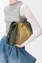 Medium Flamenco clutch Landscape in nappa calfskin