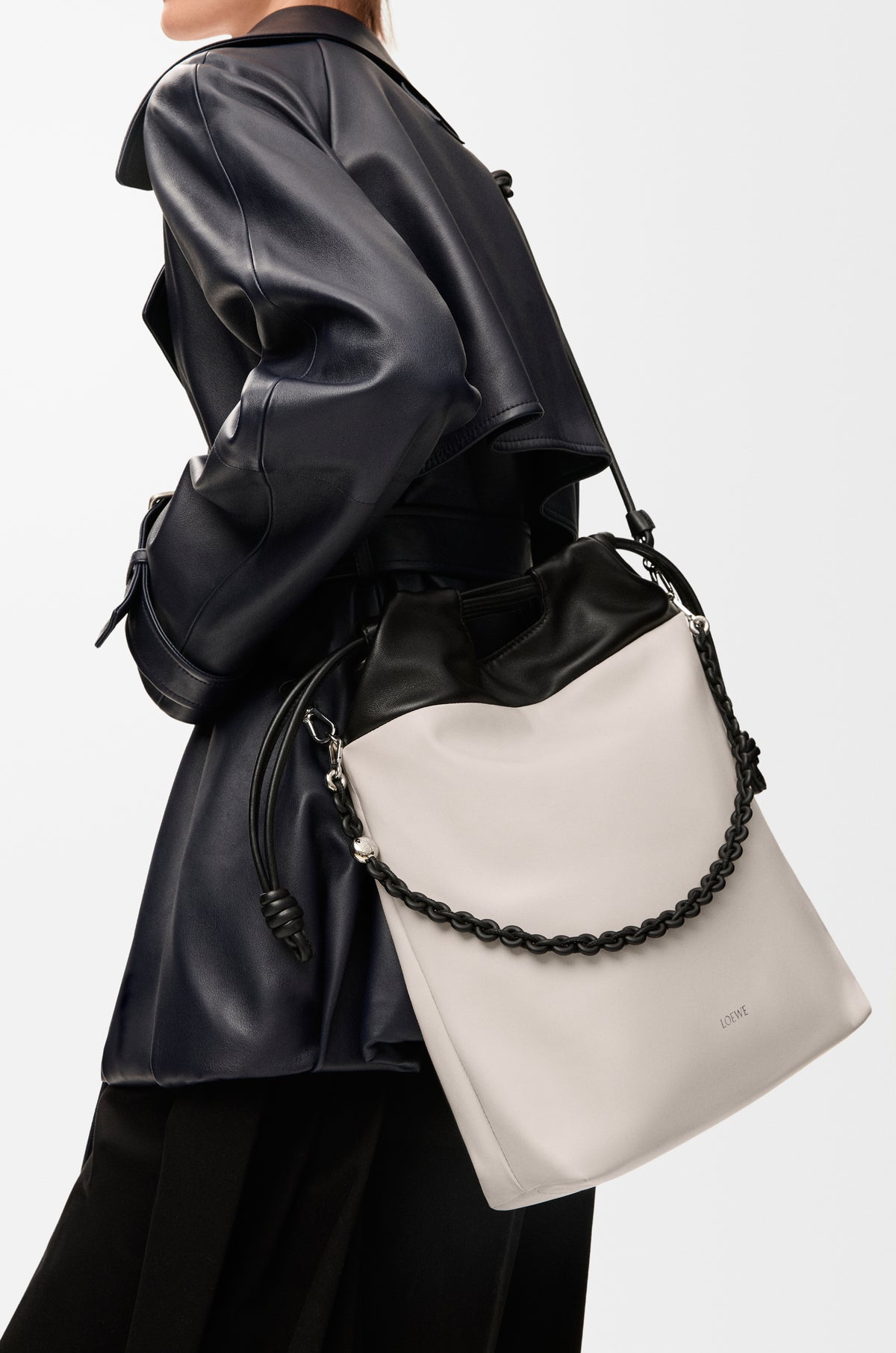 Flamenco purse tote in mellow nappa lambskin