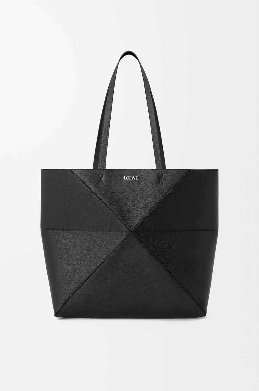 Medium horizontal Puzzle Fold tote in soft grained calfskin