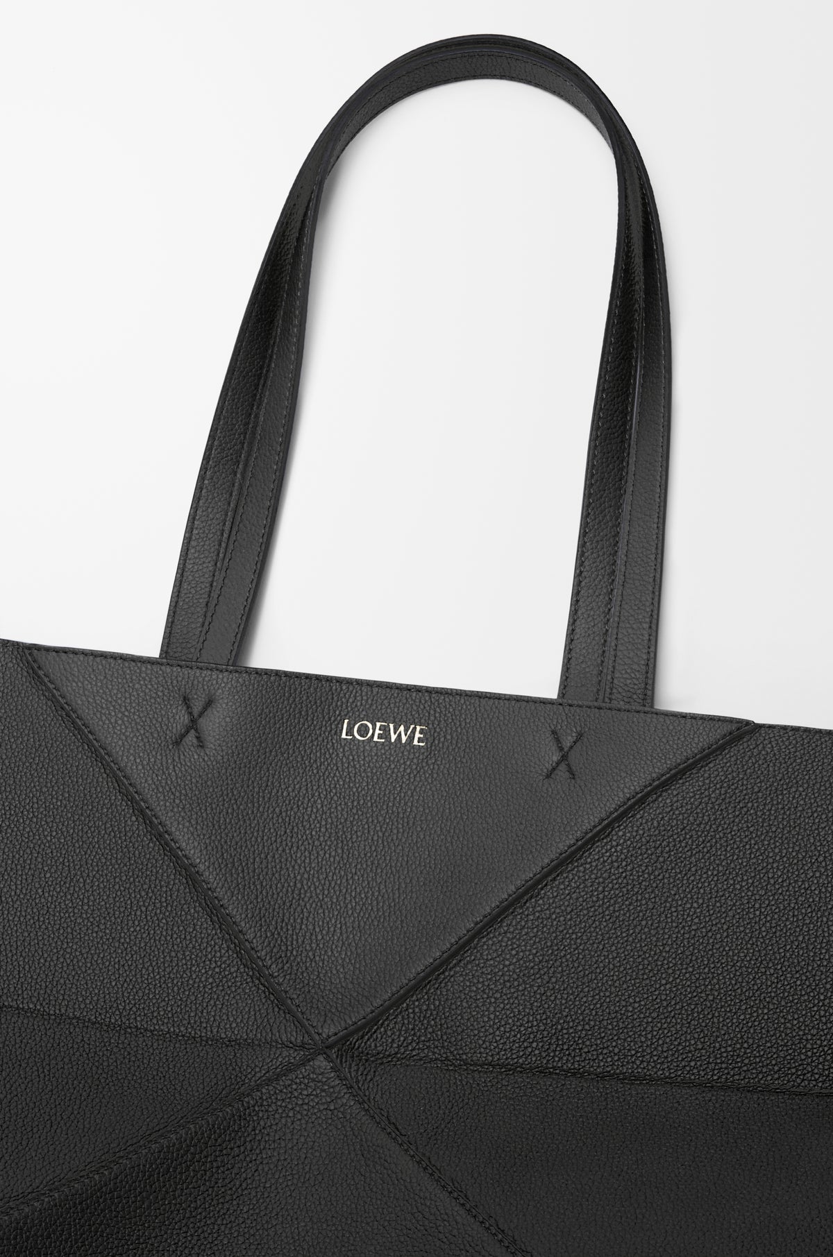 Medium horizontal Puzzle Fold tote in soft grained calfskin